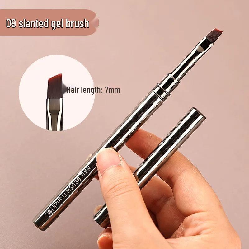 Gunmetal Nail Art Brush Set for Painting, Line Drawing, and Gradient Designs