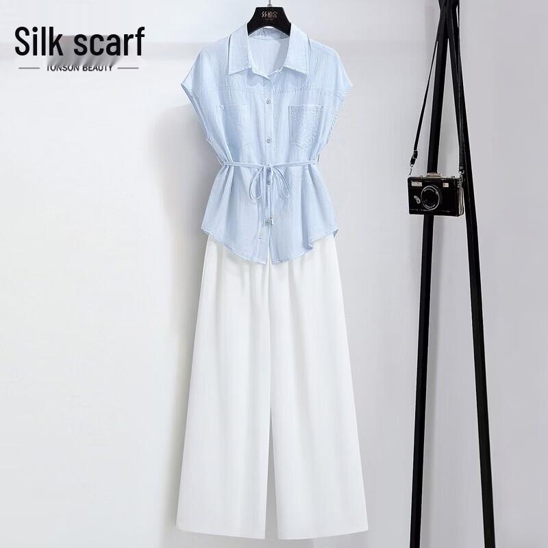 Women s Fashion Sleeveless Two-Piece Set M