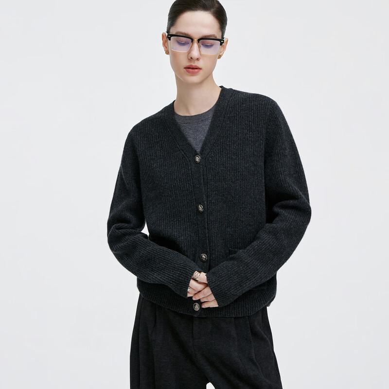 GIOVANNI VALENTINO Women's Autumn/Winter 100% Wool V-Neck Knit Cardigan