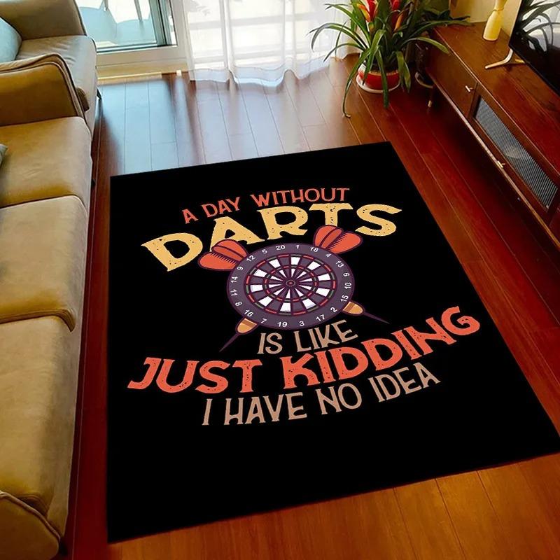 

Sport Carpet Dart Target Printing Carpet Game Room Living Room Bedroom Area Non-slip Carpet Door Mat Birthday Rugs Gift Home 40x60cm