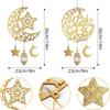 Eid Mubarak Moon Star Mosque Wooden Hanging Ornaments Kareem Ramadan Decorations