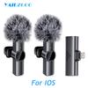 Wireless Lavalier Microphone Portable Audio Video Recording Mini Mic For iPhone Android Mobile Phone Laptop PC Live Broadcast
