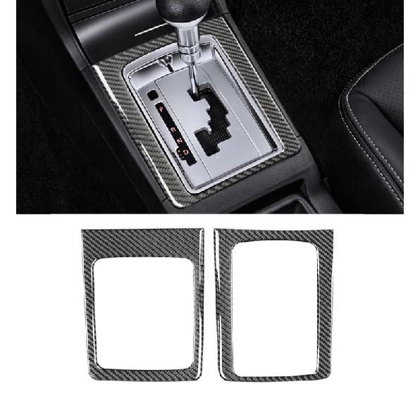 Fit For Mitsubishi Lancer EVO X 2008-2015 Carbon Fiber Gear Shift Panel Cover Sticker Decal  Car Interior Accessories