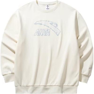 Lifestyle Series Letter Loose Round Neck Pullover Long Sleeve Sweatshirt Women Sweatshirt Vanilla-White 962448701-6