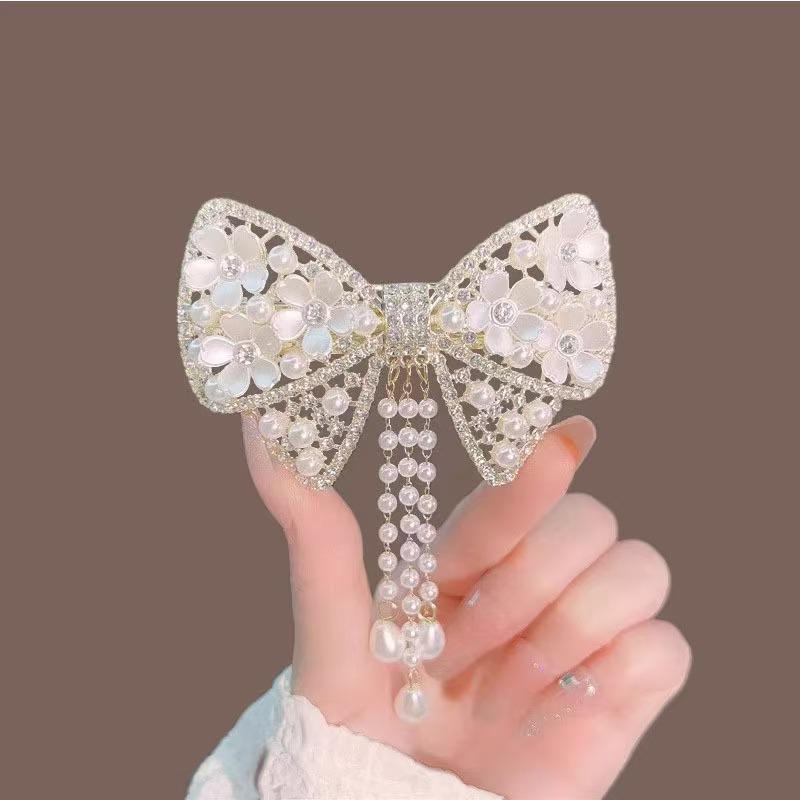 Korean Style Colorful Butterfly Tassel Hair Claw Clip for Updos