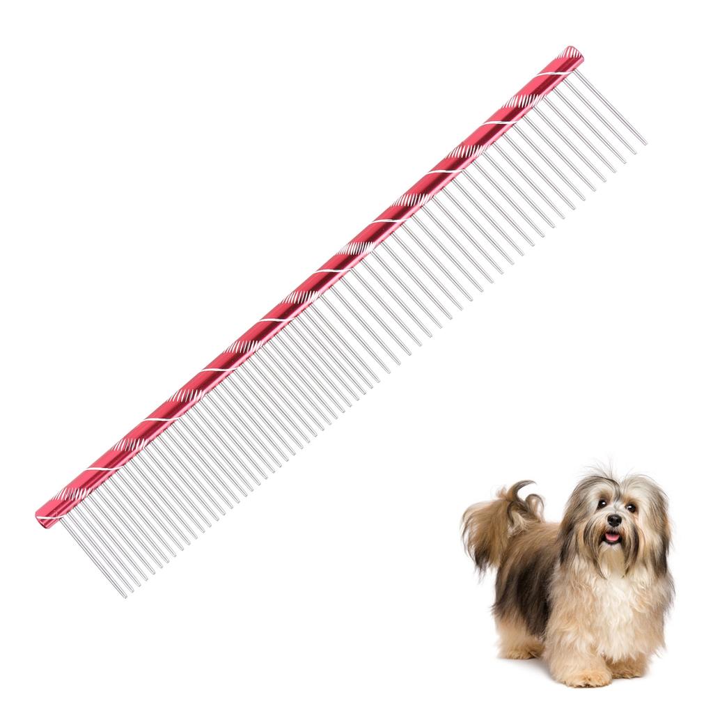 Pet Comb Sparse and Dense Double Tooth Open Knot Comb for   and Short Haired Dog Cat and Other Pets