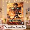 Custom Personalized Tapestry,Attack on Titan Print Custom Name Text Wall Art Hanging for Bedroom