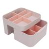 Cosmetic Storage Box Organizer with Drawer Lid Desktop Countertop Makeup Lipstick Brushes Case Holde