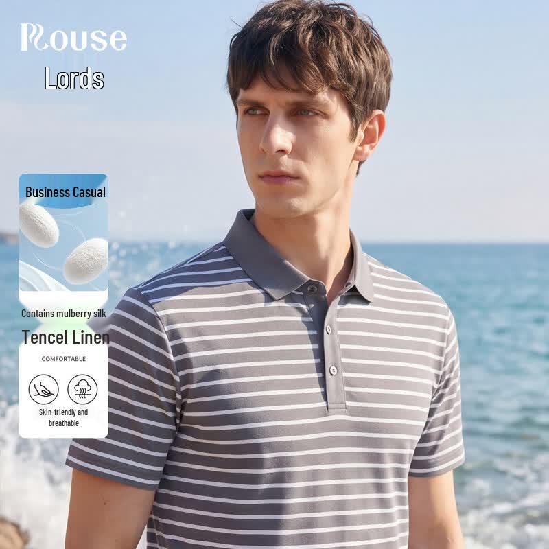 Men s Cotton & Silk Blend Polo Shirt 48