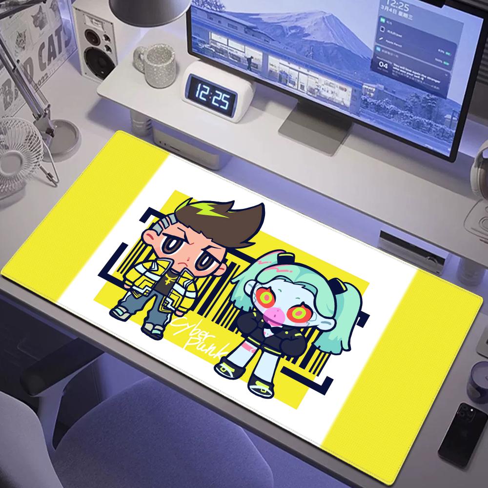 C_cyberpunk Anime E_edgerunners Mousepad Rubber Mouse Pad Computer Laptop Gamer Pad PC Gaming Accessories Desk Mats Mice Pad