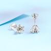925 sterling silver six-claw earrings for women moissanite screw earrings plated pt950 gold ear jewelry