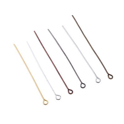 100-200pcs Eye Head Pins 20 25 30 35 40 45 50 Mm Eye Pins Findings For Diy Jewelry Making Jewelry Accessories Supplies