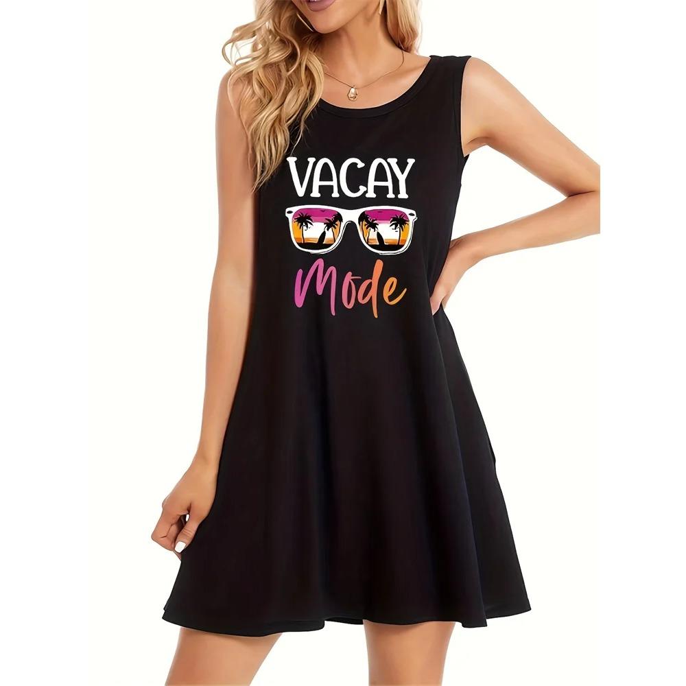 

Summer Women s Fashion Loose Oversized Breathable Sleeveless Dresses Pocketless Casual Mini Dresses 2XS