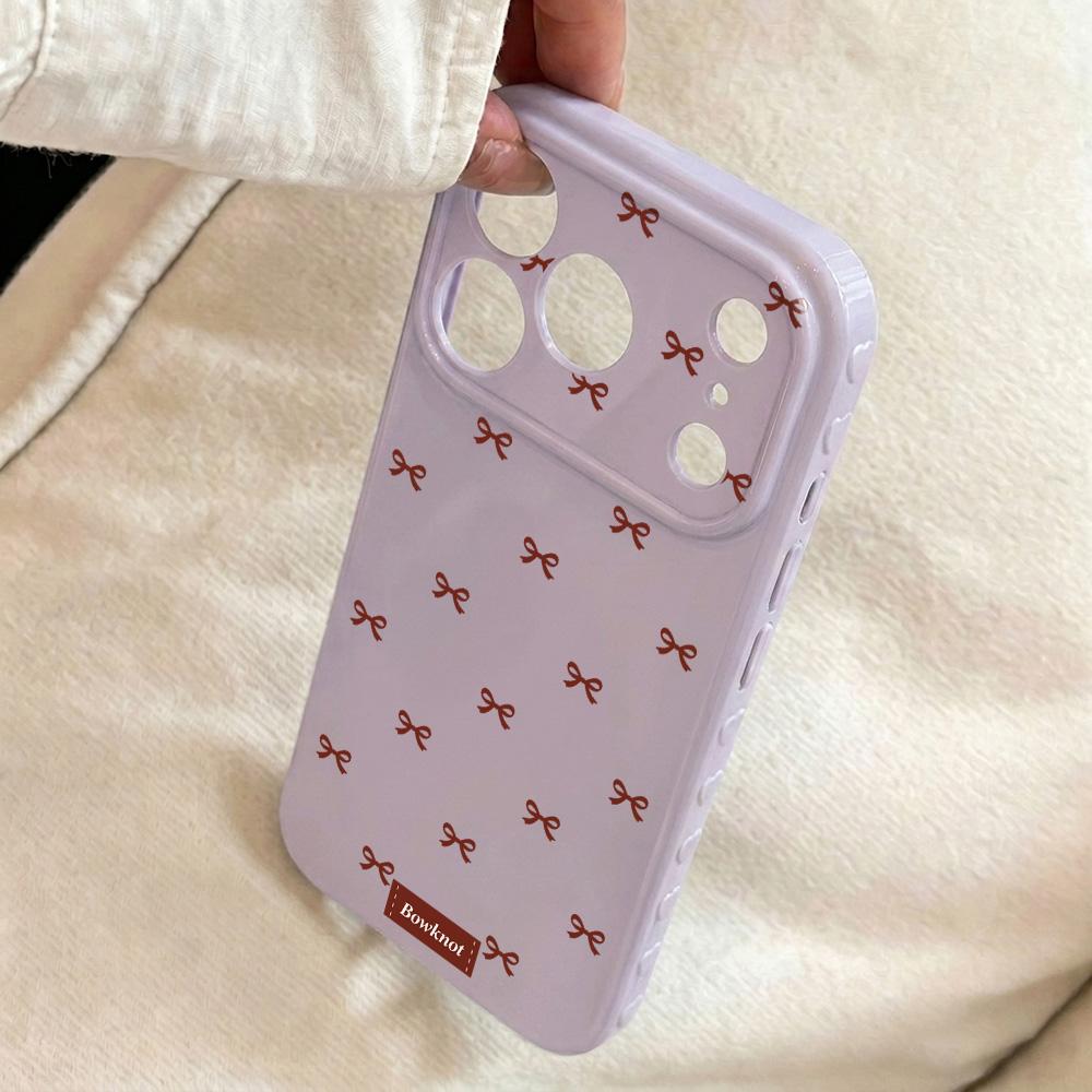 Sweet Bowknot Phone Case For iPhone 17 Pro Max Case For iPhone 16 15 14 13 12 Pro Max 11 Silicone Shockproof TPU Bumper Cover