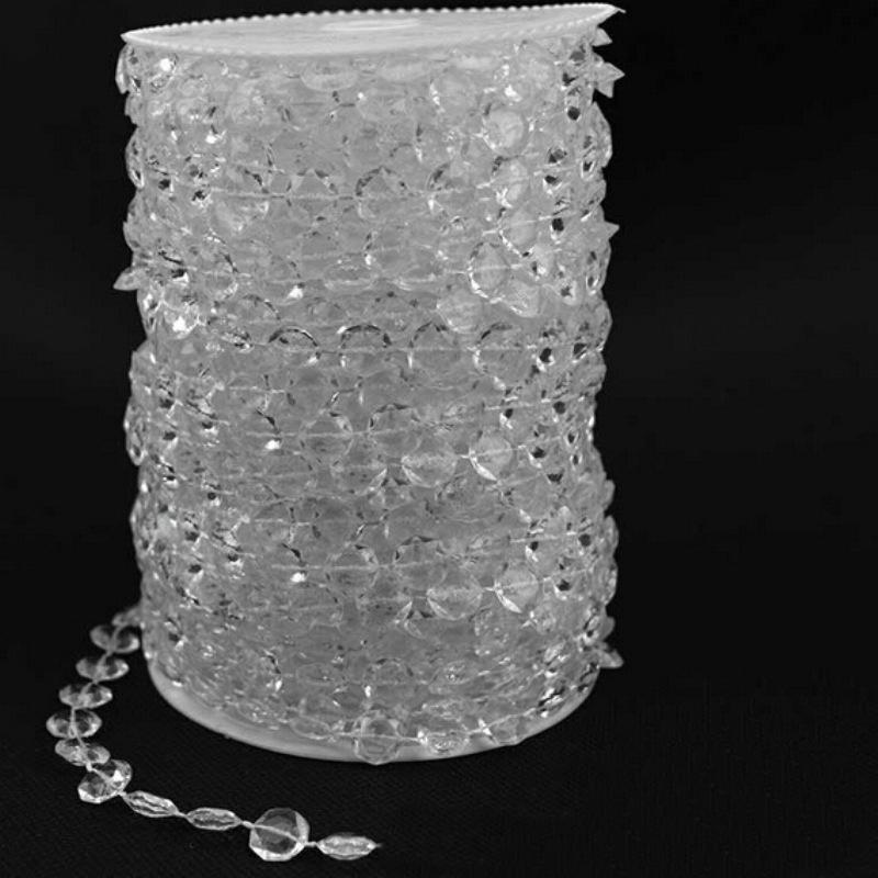 Garden Diamond Hot 10m Xmas Clear Party Wedding Diy Curtain Bead Strand Acrylic