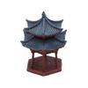 Traditional Hexagon Pavilion Fishtanks Decors Double Tiered Resin Craft for Fishtanks and Hotel Table Scene Landsacpe
