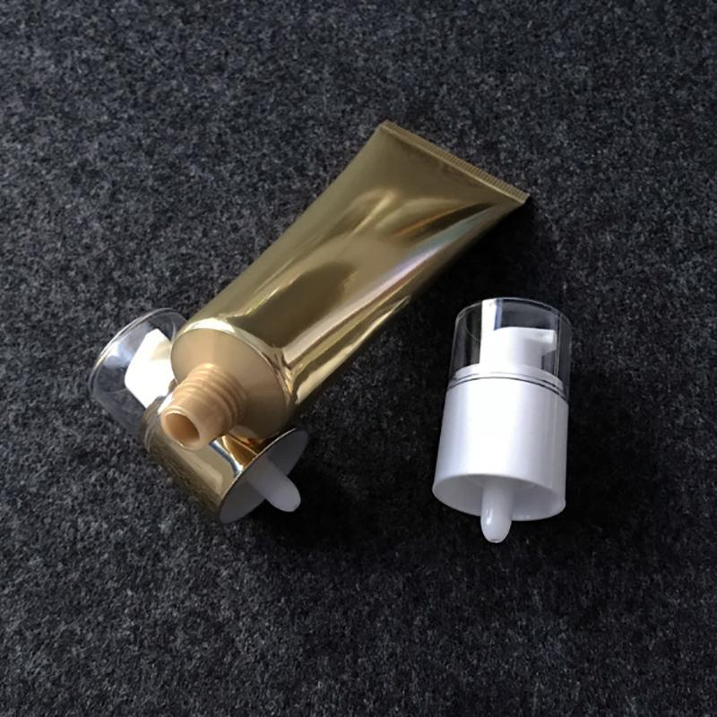 1Pcs Gold Silver Empty Refillable Plastic Soft Tubes Squeezable Bottle Cosmetic Container For Facial Cleaner Lotion Hand Cream
