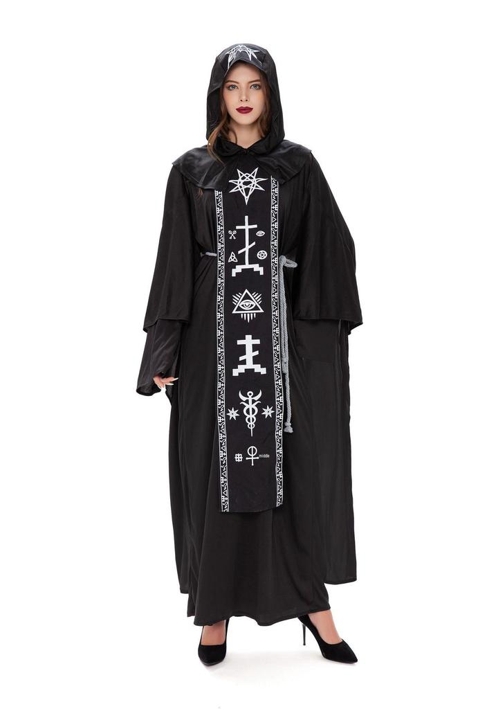 Adult Halloween Cosplay: Couple's Wizard, Vampire, and Rune Performance Costumes