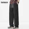 Mark Fairwhale Men's Cotton Drawstring Straight Wide Leg Casual Pants