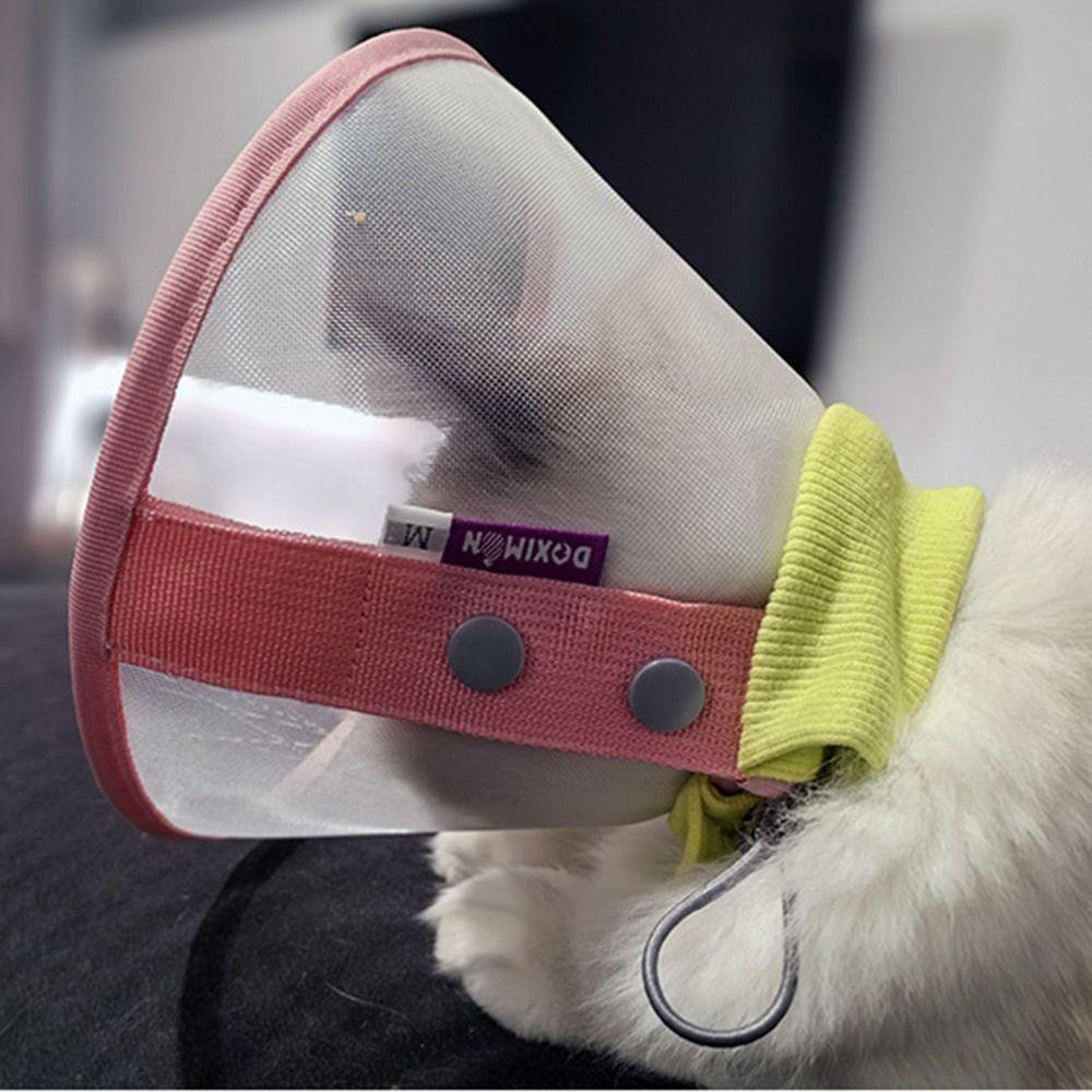 Breathable Pet Neck Cone Anti-Bite Cat Neck Protective Circle Dog Protective Head Cover  Pet Care