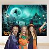 Dark Forest Woods Halloween Party Backdrop Gloomy Grove Magic Witch Wizard Sorcerer Ghost Horror Moon Photography Background