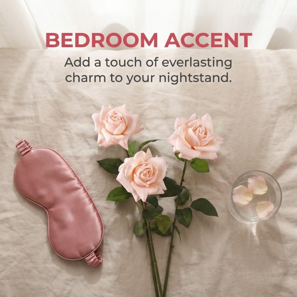 Real Touch Artificial Rose Flower Realistic Artificial Faux Rose Branch Handmade Luxury Simulation Big Rose