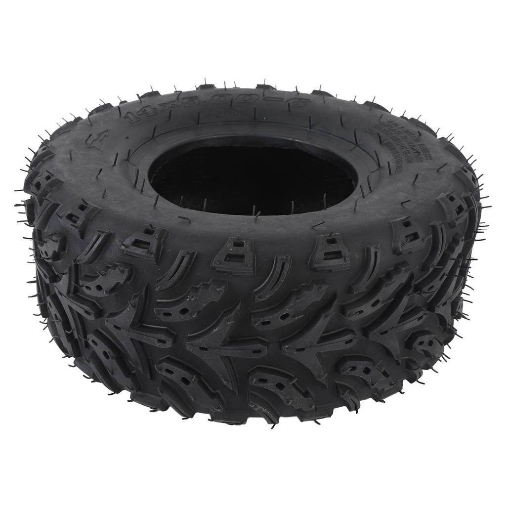 14x5.00 6 Front Wheel Tire with Rim Rubber Tubeless Vacuum Tire for ATV Quad Off Road Go Kart Golf Cart Mini Bike