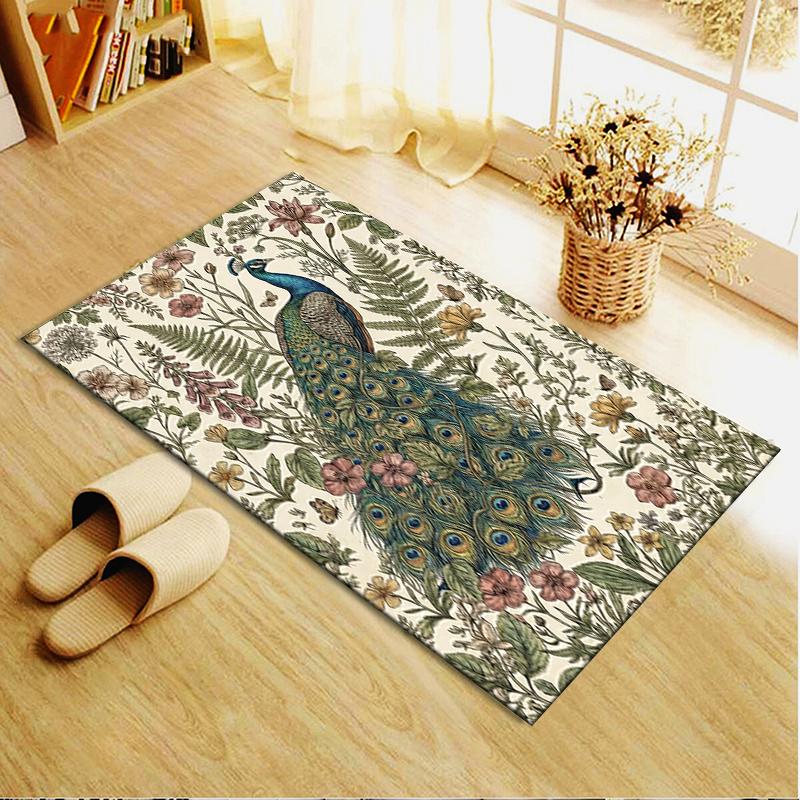 2025 New Peacock Carpet Rug for Living Room Bedroom Home Sofa Decoration,Kids play Non-slip Floor Mat121