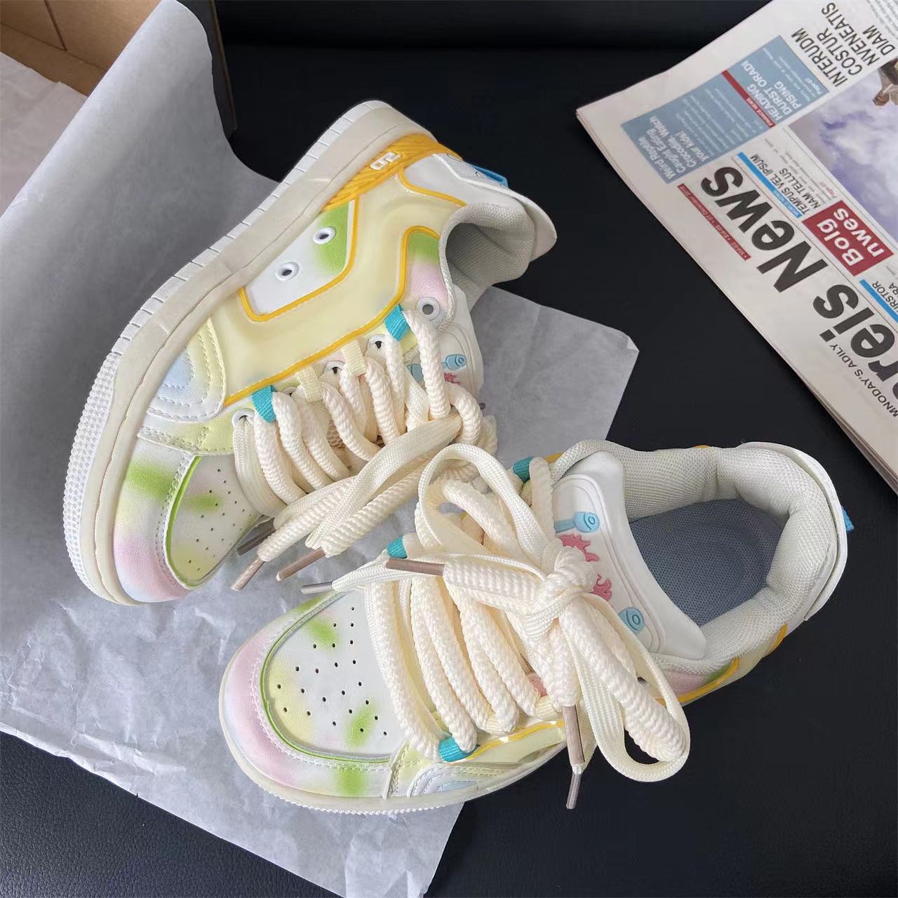 

2025 осень оригинальные туфли-утки-мандаринки из желе, дофаминовые повседневные спортивные туфли для мужчин и женщин, кампусный тренд, парные туфли для скейтборда 44