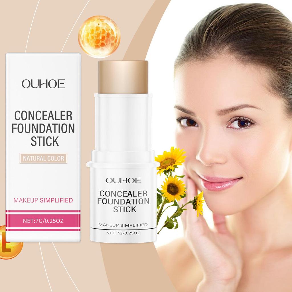 OUHOE Concealer Foundation Stick: Long-Lasting, Lightweight, Natural Bare-Skin Finish.