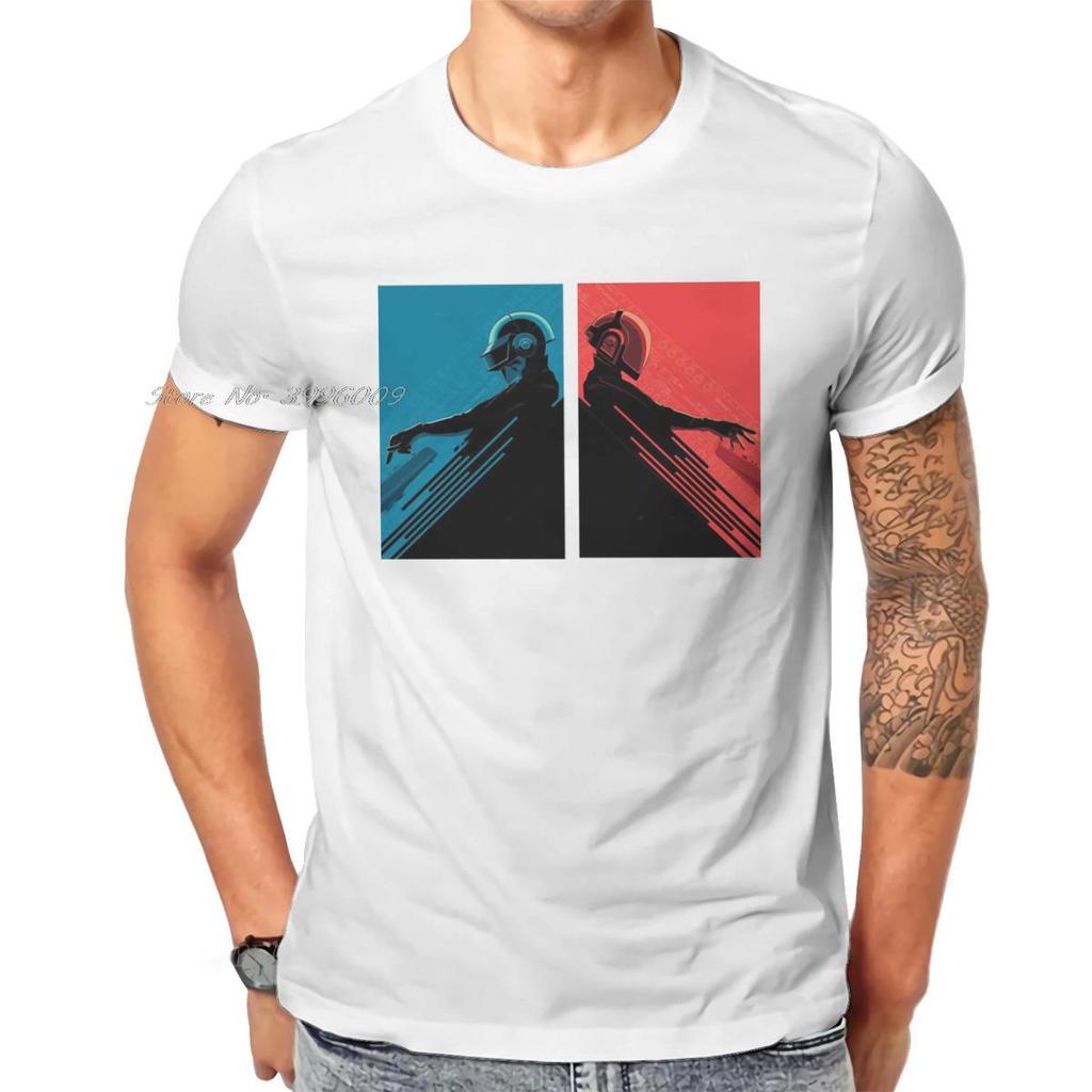 Daft Punk Electronic Music Band  Essential Tshirt High Quality Graphic Men Classic Summer Men Tops Cotton Harajuku T Shirt