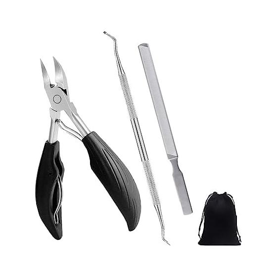 Nipper Nail Clippers, Nail Clippers, File, Ingrown Nail File, Stainless Steel, Non-slip, For Thick Nails/Ingrown Nails/Deformed Nails/Hard