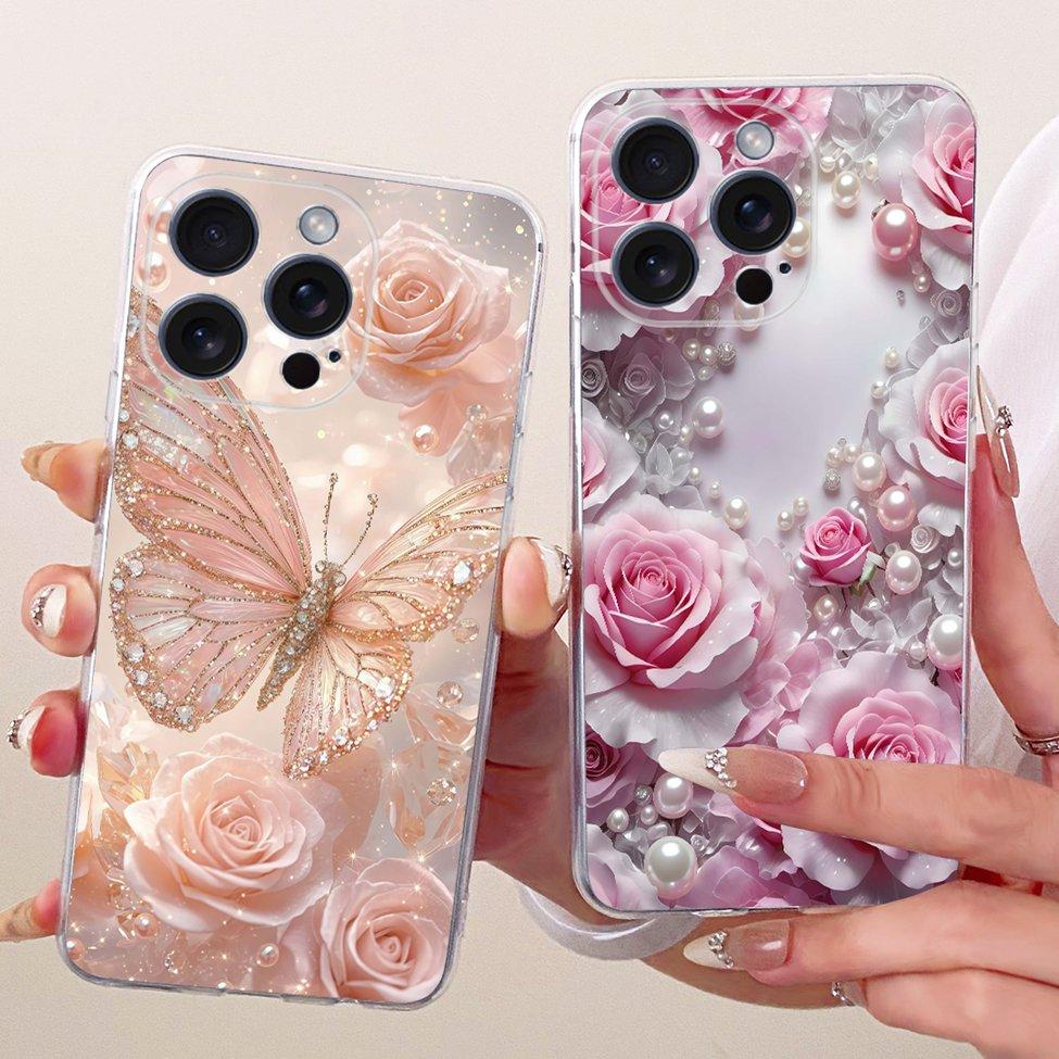 Casing For iPhone 15 Pro Max Cover Fashion Cartoon Cute Funny Painted Silicone Case A2849 A3105 A3106 A3108