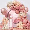 148PCS Retro Pink Latex Balloon Set Suitable for Birthday Parties, Weddings, Valentine's Day Party Decoration