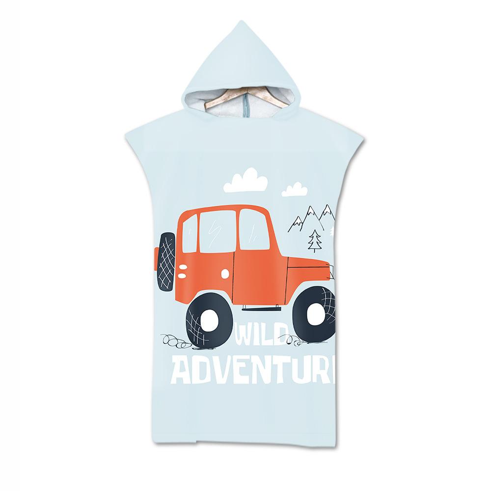 Adult Bath Towel Beach Towel Cape Geometric Print Hooded Bath Towel