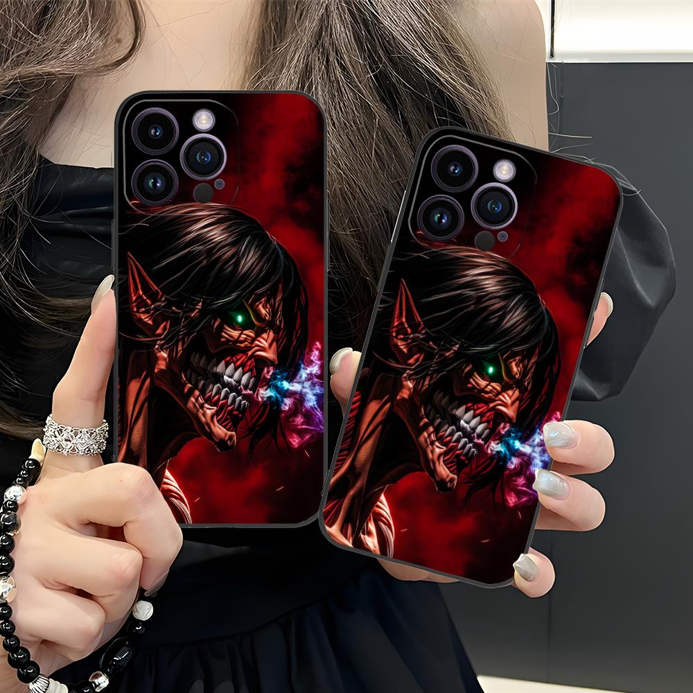 AOT Eren Mobile Cell Phone Case for iPhone 17 16 15 14 13 12 11 X XR XS 8 7 Pro Max Plus Mini Colour Protective Luxury Cover