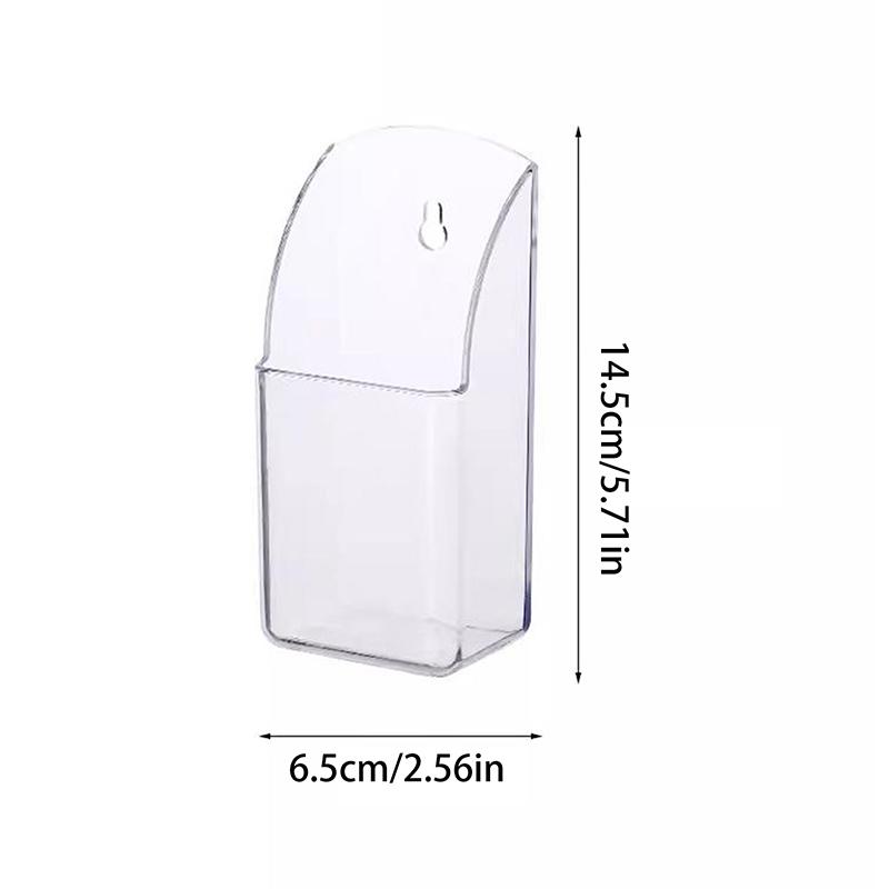 1Pcs Storage Organization Tv Air Conditioner Remote Control Holder Phone System Case Acrylic Hung On The Wall Mount Storage Box