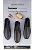 Men's Large Size Genuine Leather Casual Shoes - Non-Slip Thick Sole, Wear-Resistant, Ideal for Middle-Aged Wearers.