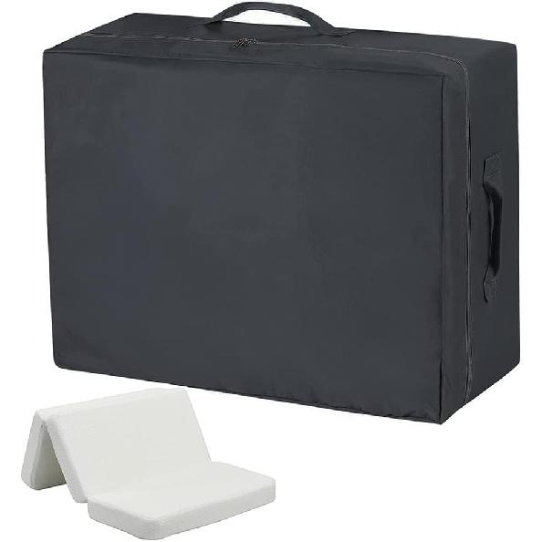 Tri-Fold Mattress Carry Case Bag Waterproof Foldable Memory Foam Narrow Twin Mattress Cases Dustproof Mattress Cover Sturdy Carrying Storage Bags for