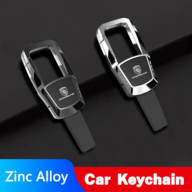 Car Badge Keychain Zinc Alloy Keyring Chain Pendant For Porsche 911 718 Taycan Panamera Cayenne Macan Boxster Cayman Pajun 918 RT9