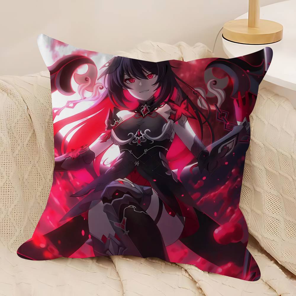 

H-HONKAI IMPACTS Подушка з персонажем Подарунок Домашній Офісний Декор Подушка Спальня Диван Автомобільна Наволочка 12x12Inch