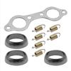 Exhaust Pipe Donut Gasket Replacement For Polaris Ranger XP 800 4X4 EFI 2010-2012G, Manifold Gasket + Seal + Spring