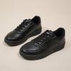 Autumn New Fashion Flat White Shoes Women's Tide Student Casual Sports Shoes Lace-up Solid Color Board Shoes