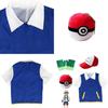 Pokemon Ash Ketchum Cosplay Kostüm Komplettset Erwachsene Jacke Handschuhe Hut Halloween Hohe Qualität Elastisches Weiches Polyestermaterial