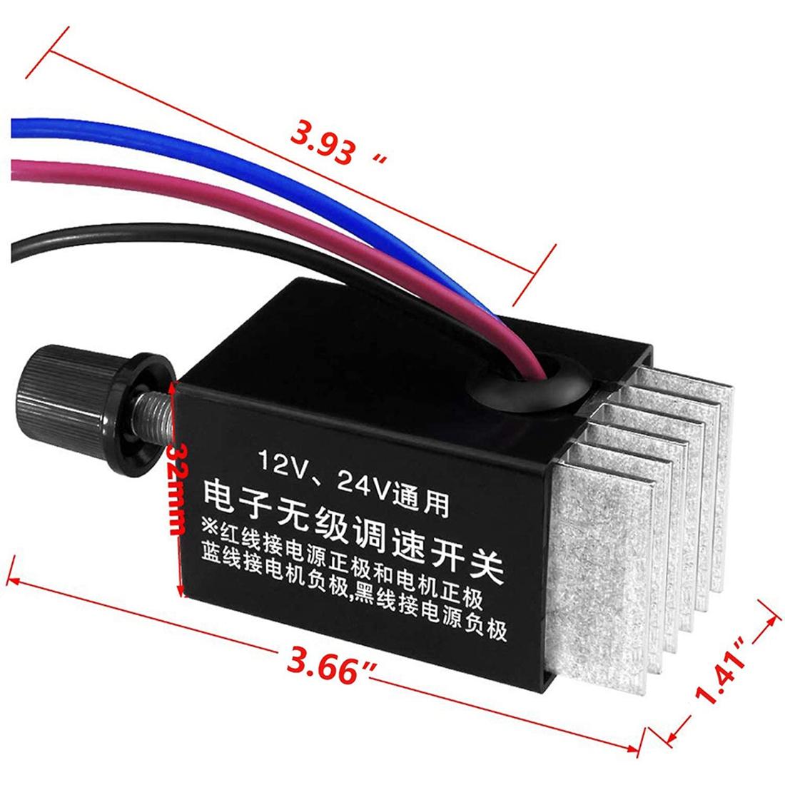

1Pc Motor Speed Regulator DC 12V/24V 10 a Motor Speed Controller Switch for Car Truck Fan Heater Control China Mainland