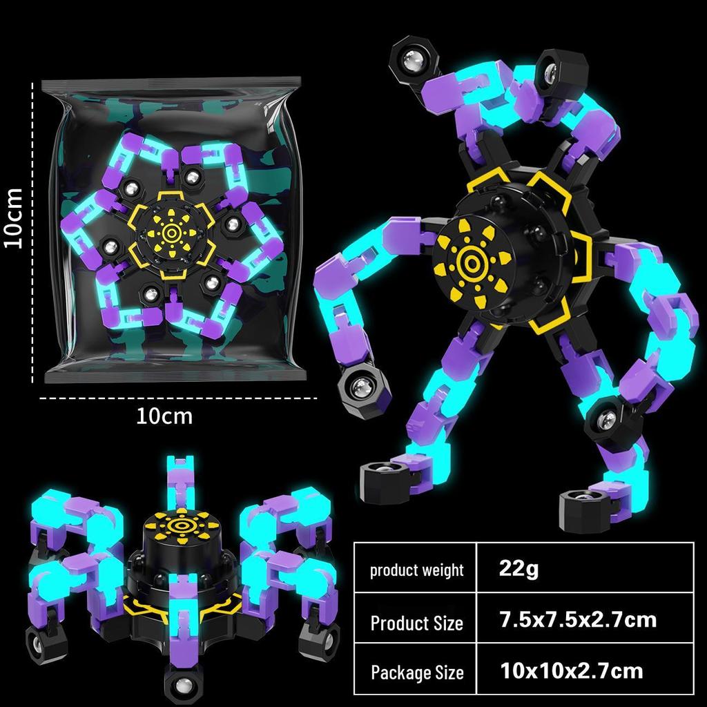 Deformable Luminous Gyro Toy: Educational Mechanical Fidget for Kids