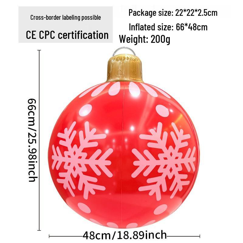 Eco-friendly Inflatable PVC Christmas Cartoon Party Decor Ball