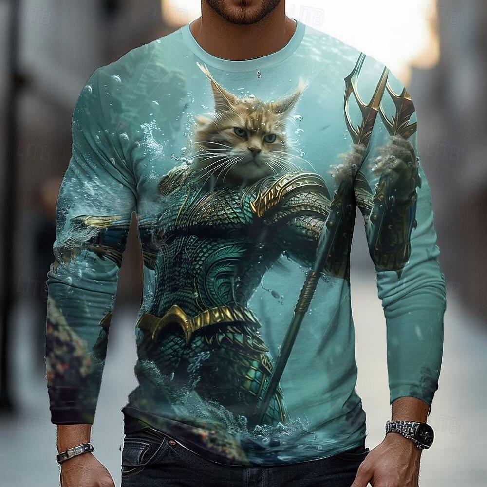 

Animal Fun 3D Printed Men s Fashion Street Round Neck Long Sleeve T-shirt S