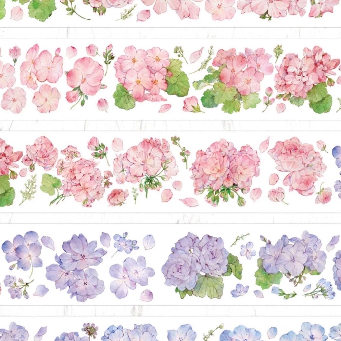 Floral Manhua Ting Chao Yu Lu Lei De Zhu Washi Tape