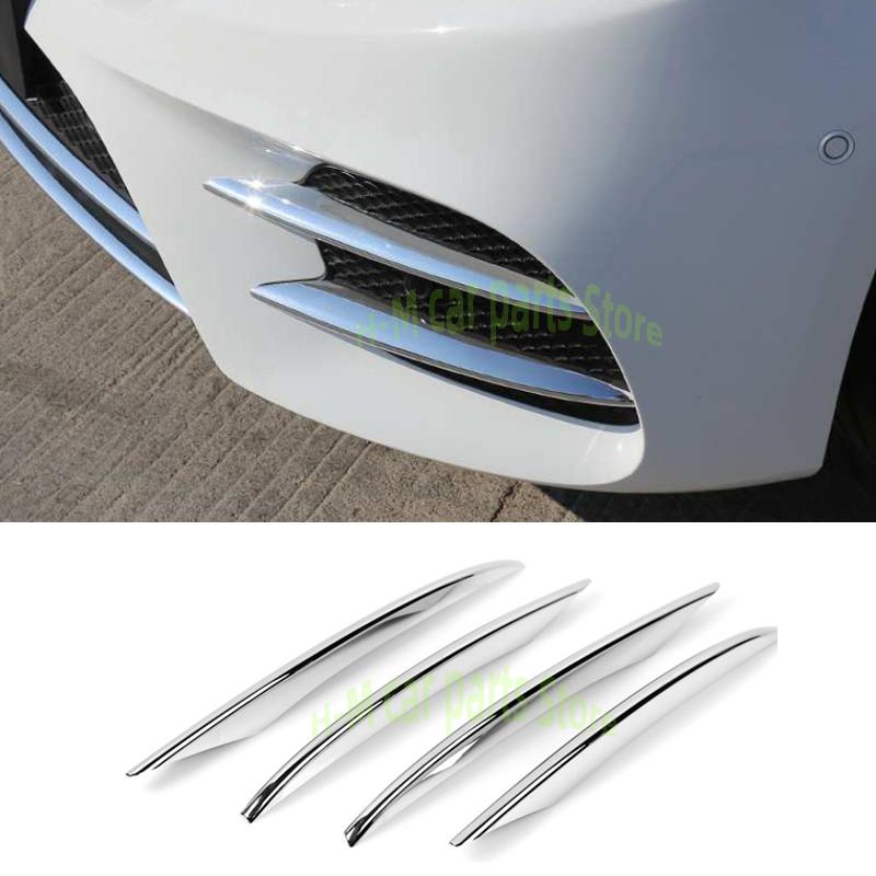 4 stk ABS Krom Front Tåkelys Deksel Trim Bil Styling For Mercedes Benz E Klasse W213 E200 E300 2016-